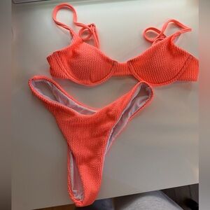 Vibrant Coral Bikini Set